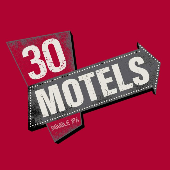 30 Motels Double IPA Beer Logo